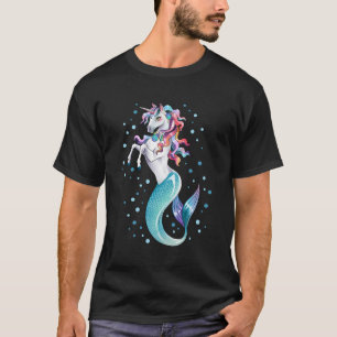 Eenhoorn Mermaid Mermicorn Grappige Meisjes Vrouwe T-shirt