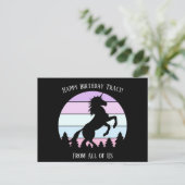 Eenhoorn met achterwaartse steigerende beweging Zo Briefkaart (Staand voorkant)