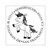 Eenhoorn met adres rubberstempel (Afrduk)