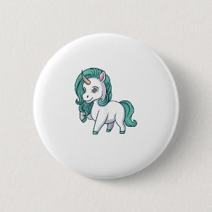 Eenhoorn met benzinemans Schattige Grappig Eenhoor Ronde Button 5,7 Cm