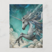 Eenhoorn Met Drie Benen In De Wolken Briefkaart (Voorkant)
