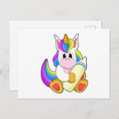 Eenhoorn met Fles Melk Briefkaart (Voorkant / Achterkant)