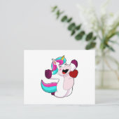 Eenhoorn met Hart Briefkaart (Staand voorkant)