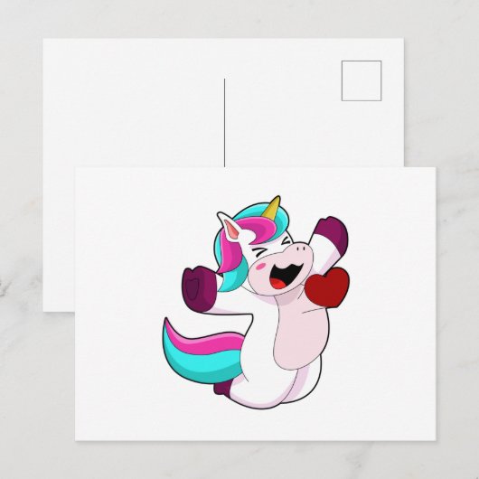 Eenhoorn met Hart Briefkaart (Voorkant / Achterkant)