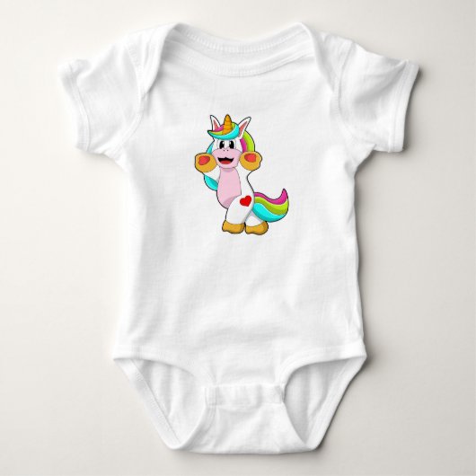 Eenhoorn met Hart Tattoo Romper (Voorkant)