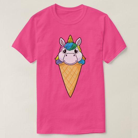Eenhoorn met Ice cream cone Ice cream T-shirt (Design voorkant)
