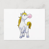 Eenhoorn met kauwgom briefkaart (Voorkant)