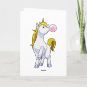 Eenhoorn met kauwgom kaart (Achterkant)