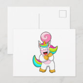 Eenhoorn met Lollypop Briefkaart (Voorkant / Achterkant)