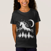 Eenhoorn Met Maan En Sterren T-shirt (Voorkant)