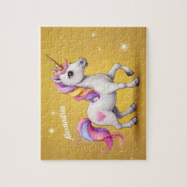 Eenhoorn met Magische Kleurrijke Manen Legpuzzel