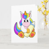 Eenhoorn met melkfles kaart (Gele Bloem)
