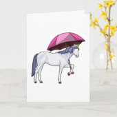 Eenhoorn met paraplu kaart (Gele Bloem)