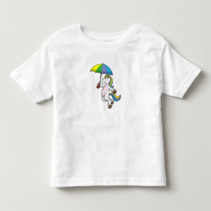 Eenhoorn met paraplu kinder shirts