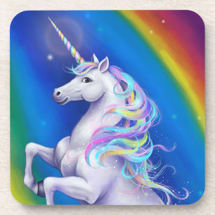 Eenhoorn met Regenboog Bier Onderzetter