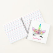 Eenhoorn met regenboog op maat notitieboek (Binnen)