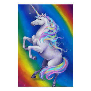 Eenhoorn met Regenboog Perfect Poster