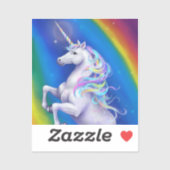 Eenhoorn met Regenboog Sticker (Vel)
