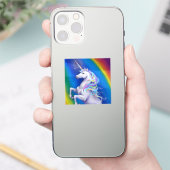 Eenhoorn met Regenboog Sticker (Telefoon)