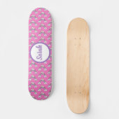 Eenhoorn met regenboogpatroon en gepersonaliseerde persoonlijk skateboard (Voorkant)