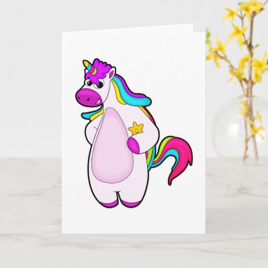 Eenhoorn met Ster Kaart (Gele Bloem)