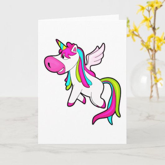 Eenhoorn met Vleugels Kaart (Gele Bloem)