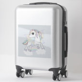 Eenhoorn met Vlindervleugels Sticker (Koffer)