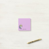 Eenhoorn met wilde bloemen in Waterverf Post-it® Notes (Op bureau)