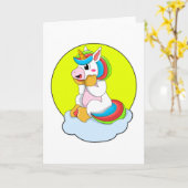 Eenhoorn met wolk en zon kaart (Gele Bloem)