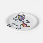 eenhoorn met zonnebril op papieren bordje (Gekanteld)