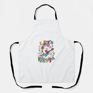Eenhoorn Mexican Fiesta Gitaar Fun Design Tanktop Schort