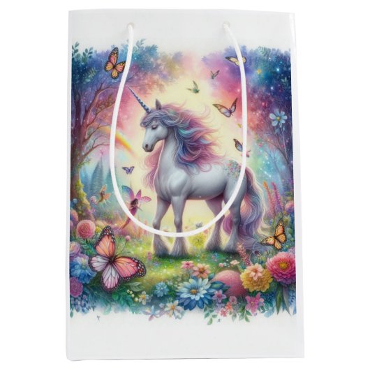 Eenhoorn Midden Geschenkentas Medium Cadeauzakje (Voorkant)