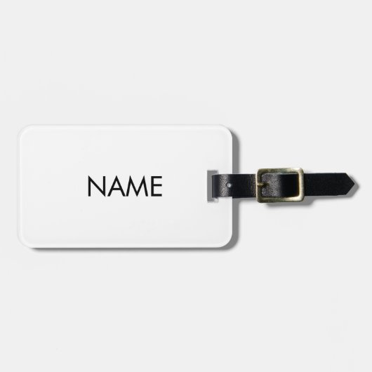 "Eenhoorn" minimalistisch zwart wit Bagagelabel (Voorkant horizontaal)