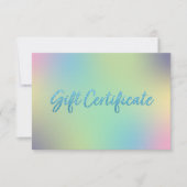 Eenhoorn Mix Faux Blue Glitter Cadeaubon (Voorkant)