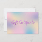 Eenhoorn Mix Faux Paarse Glitter Cadeaubon (Voorkant)