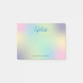 Eenhoorn Mix Patroon Faux Blauw Glitter Post-it® Notes (Voorkant)