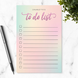 Eenhoorn Mix Patroon Faux Roze Glitter Te Doen Lij Post-it® Notes