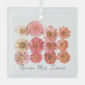 Eenhoorn Mix Zinnia Collage Ornament (Voorkant)
