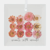 Eenhoorn Mix Zinnia Collage Ornament (Achterkant)