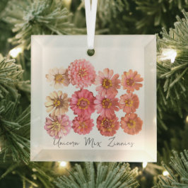 Eenhoorn Mix Zinnia Collage Ornament