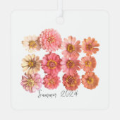 Eenhoorn Mix Zinnia Collage Ornament (Achterkant)