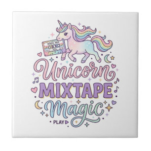 Eenhoorn Mixtape Magie Aardige Sticker en Shirt D Tegeltje