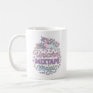 Eenhoorn Mixtape Magie Schattige Sticker en Shirt Koffiemok