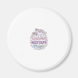 Eenhoorn Mixtape Magie Schattige Sticker en Shirt Magneet