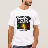 Eenhoorn Modus Stand-by Grappige T-shirt (Voorkant)