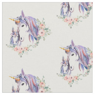  Eenhoorn Moeder & Baby Waterverf Flora Pattern Stof