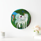 Eenhoorn Moeder En Colt Wandklok (Huis)