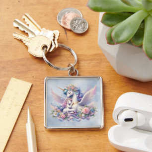 Eenhoorn Moeder & Kind Sleutelhanger