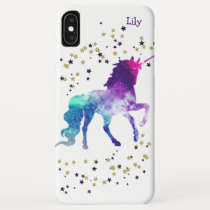 Eenhoorn Monogram Paarse Sterren Case-Mate iPhone Case