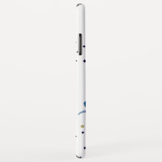 Eenhoorn Monogram Paarse Sterren Case-Mate iPhone Case (Achterkant/rechts)